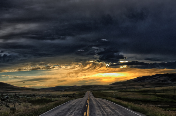 Montana Sunset Road