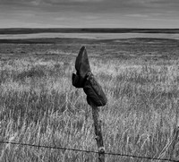 Boot on Fencepost